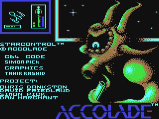 Star Control title screen for Commodore 64